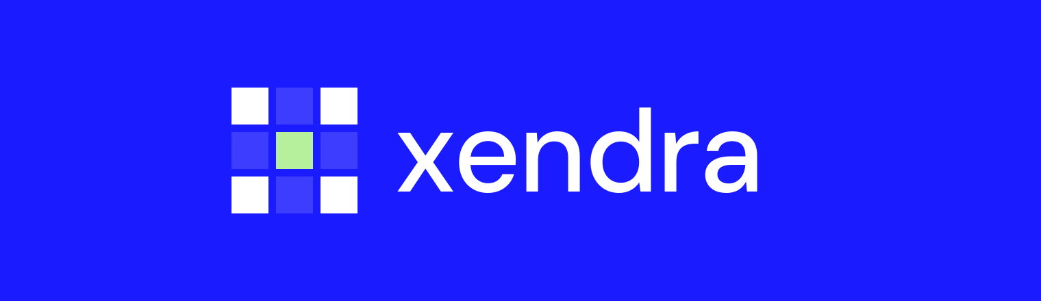 Xendra lockup in blue